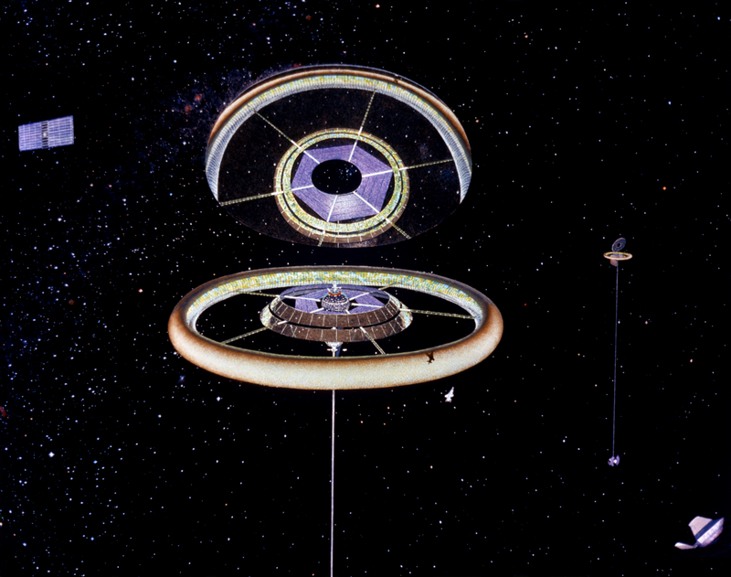 Illustration for article titled Stunning concept art reveals NASA's 1970s vision for humanity in space